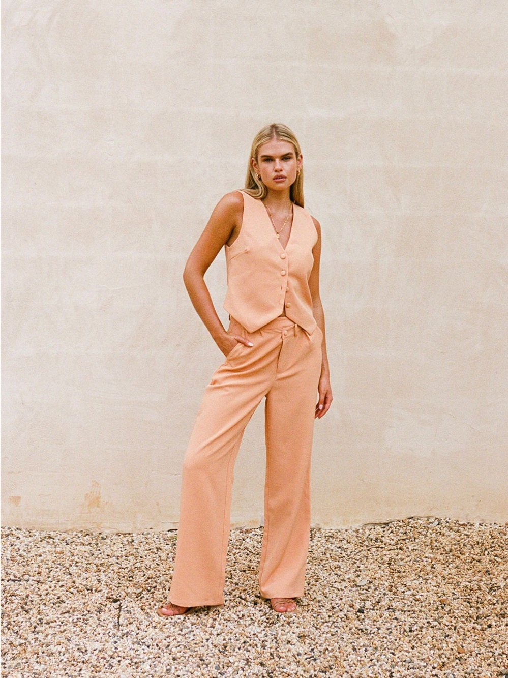 SABO SET Remi pant sets apricot XS